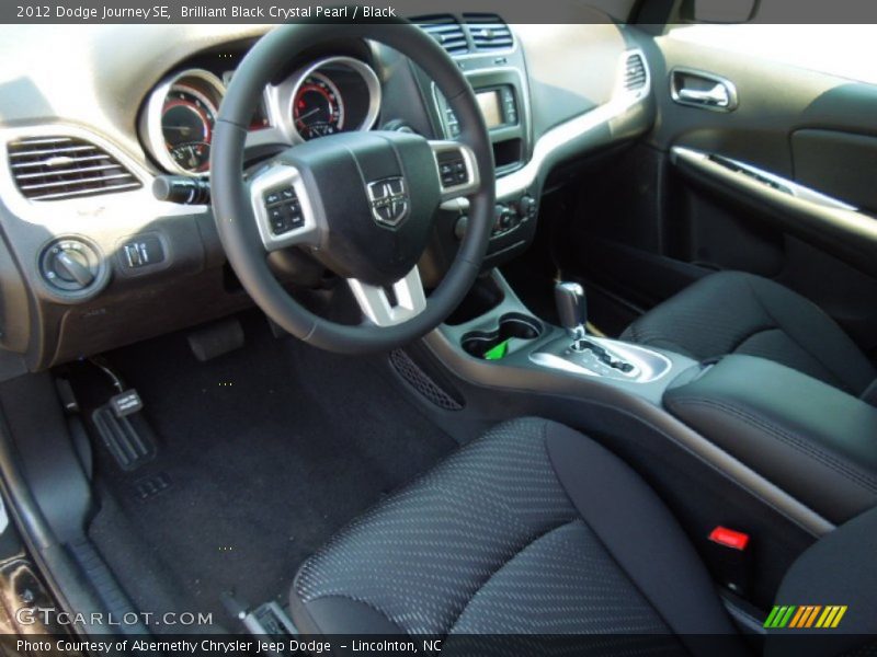 Brilliant Black Crystal Pearl / Black 2012 Dodge Journey SE