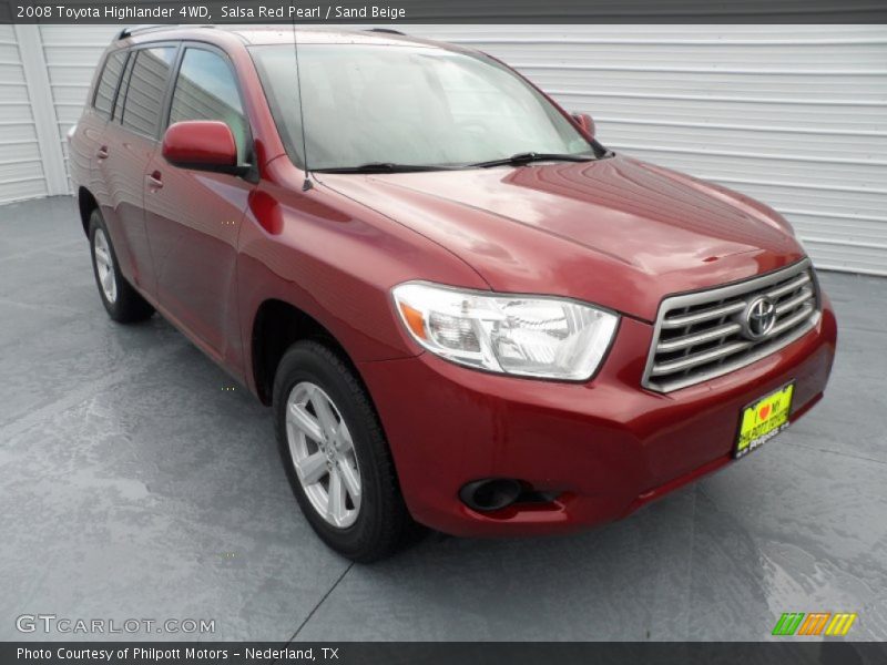 Salsa Red Pearl / Sand Beige 2008 Toyota Highlander 4WD