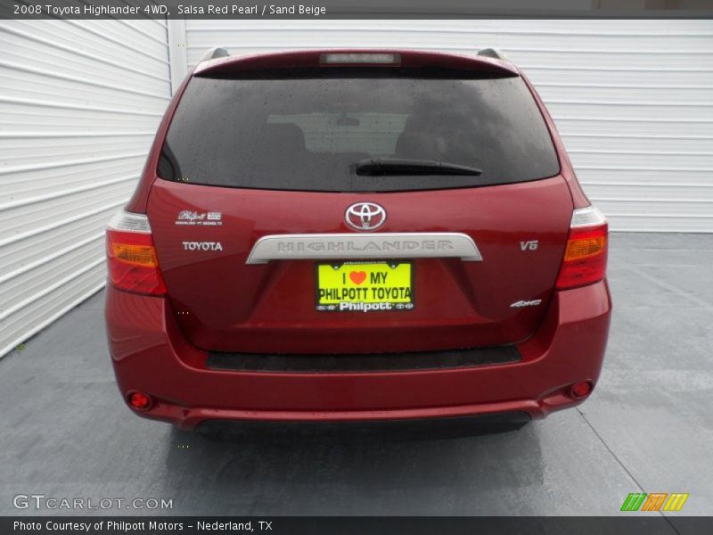 Salsa Red Pearl / Sand Beige 2008 Toyota Highlander 4WD