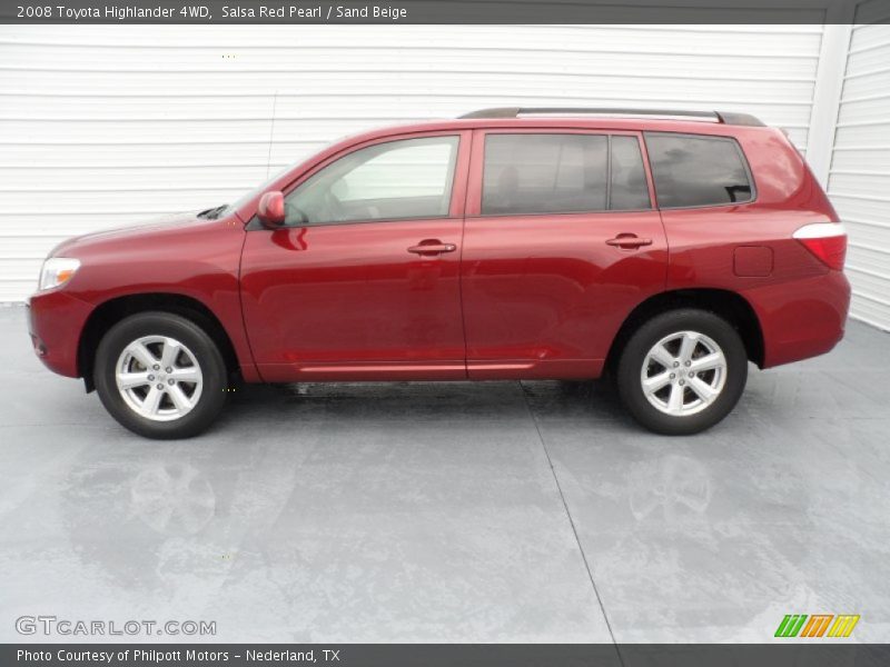 Salsa Red Pearl / Sand Beige 2008 Toyota Highlander 4WD