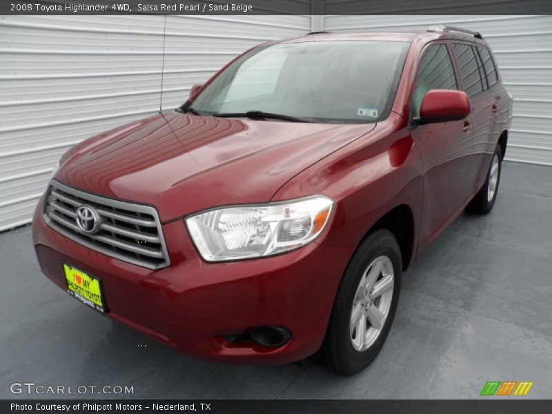 Salsa Red Pearl / Sand Beige 2008 Toyota Highlander 4WD