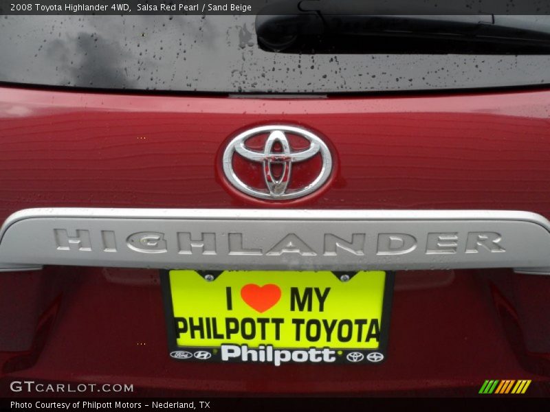 Salsa Red Pearl / Sand Beige 2008 Toyota Highlander 4WD