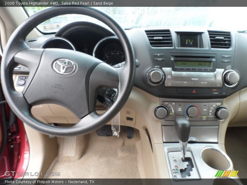Salsa Red Pearl / Sand Beige 2008 Toyota Highlander 4WD