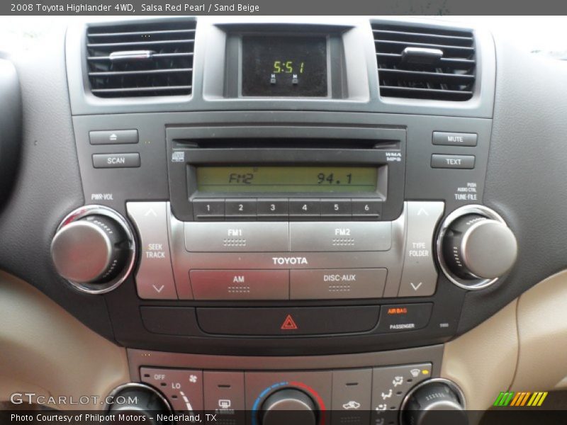Salsa Red Pearl / Sand Beige 2008 Toyota Highlander 4WD