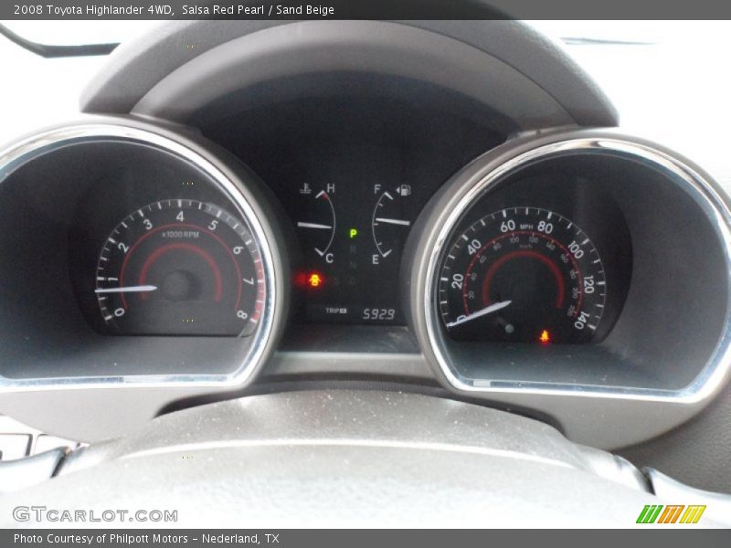 Salsa Red Pearl / Sand Beige 2008 Toyota Highlander 4WD