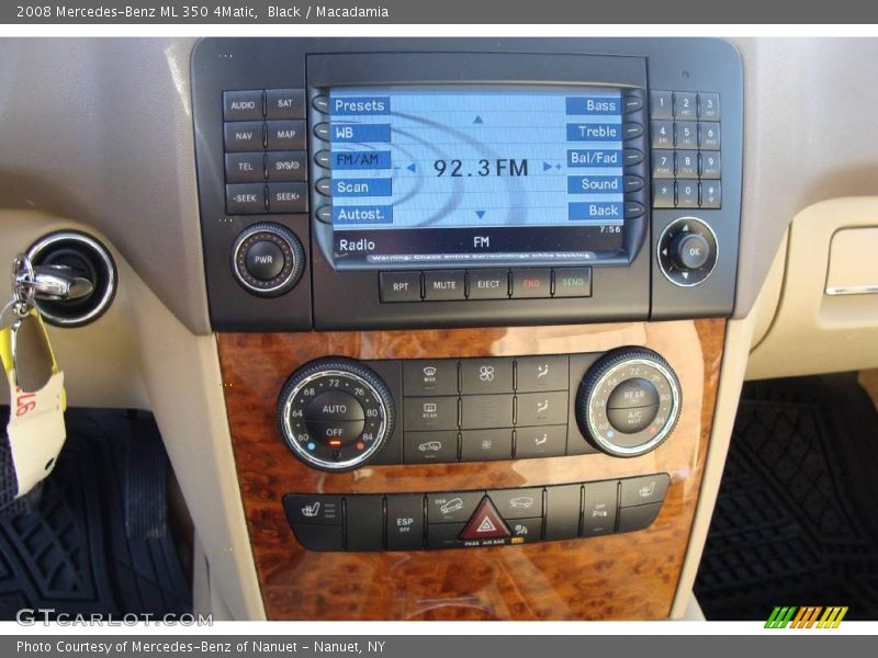 Black / Macadamia 2008 Mercedes-Benz ML 350 4Matic