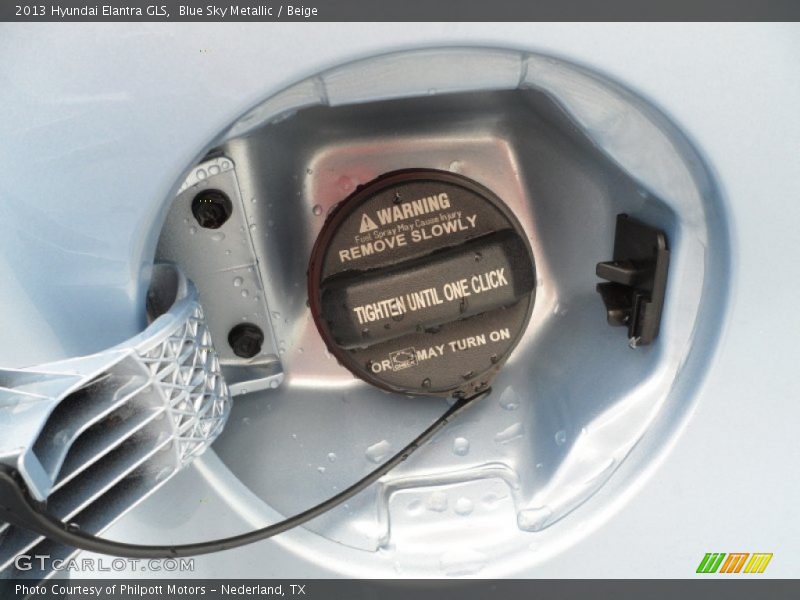 Blue Sky Metallic / Beige 2013 Hyundai Elantra GLS