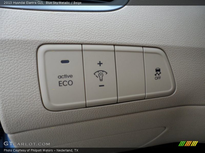 Blue Sky Metallic / Beige 2013 Hyundai Elantra GLS