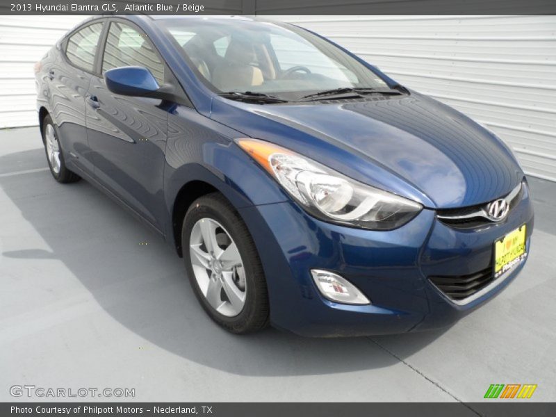 Atlantic Blue / Beige 2013 Hyundai Elantra GLS