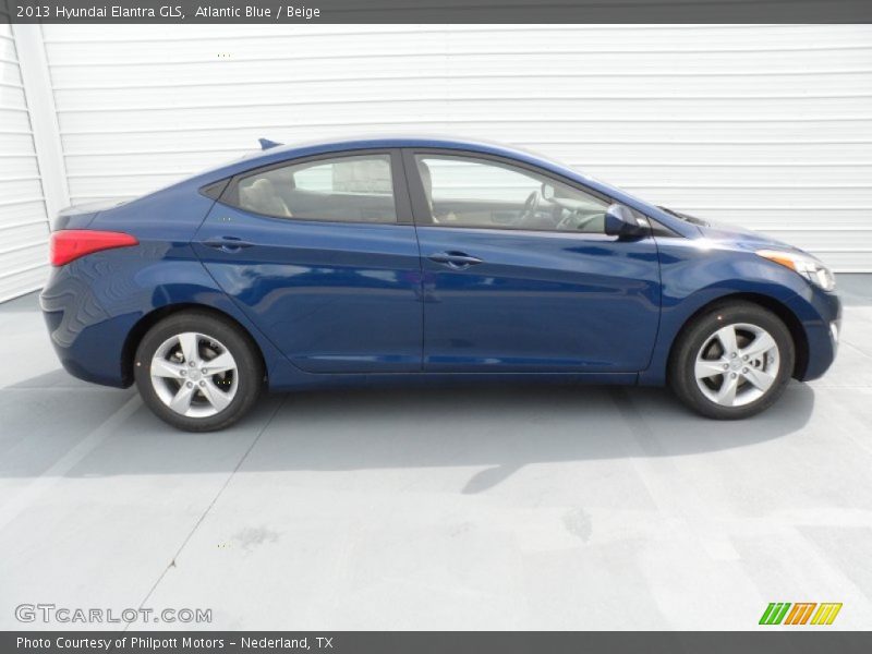 Atlantic Blue / Beige 2013 Hyundai Elantra GLS