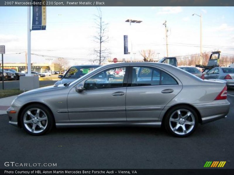 Pewter Metallic / Black 2007 Mercedes-Benz C 230 Sport