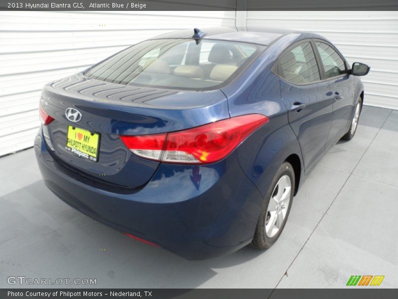 Atlantic Blue / Beige 2013 Hyundai Elantra GLS