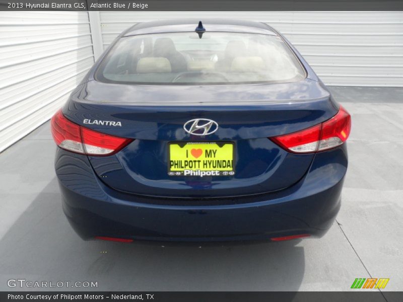 Atlantic Blue / Beige 2013 Hyundai Elantra GLS
