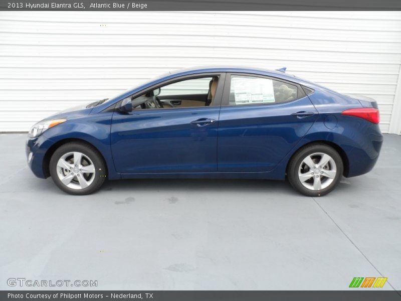 Atlantic Blue / Beige 2013 Hyundai Elantra GLS