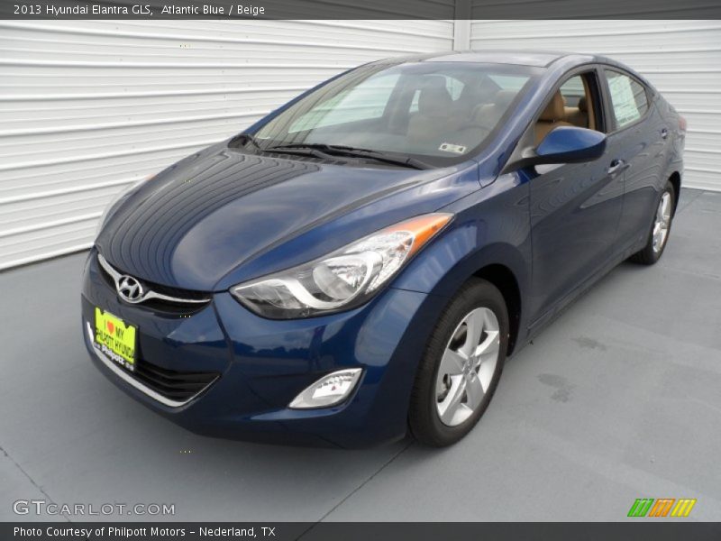 Atlantic Blue / Beige 2013 Hyundai Elantra GLS