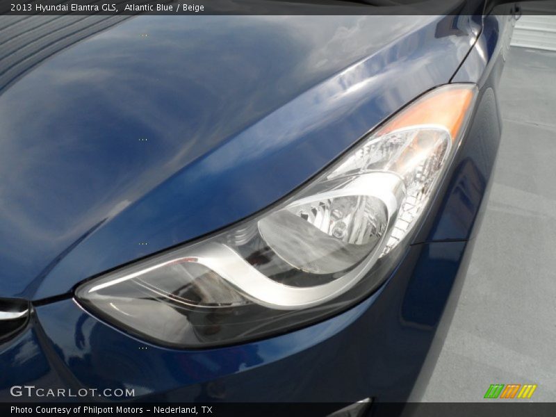 Atlantic Blue / Beige 2013 Hyundai Elantra GLS