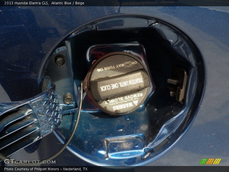 Atlantic Blue / Beige 2013 Hyundai Elantra GLS