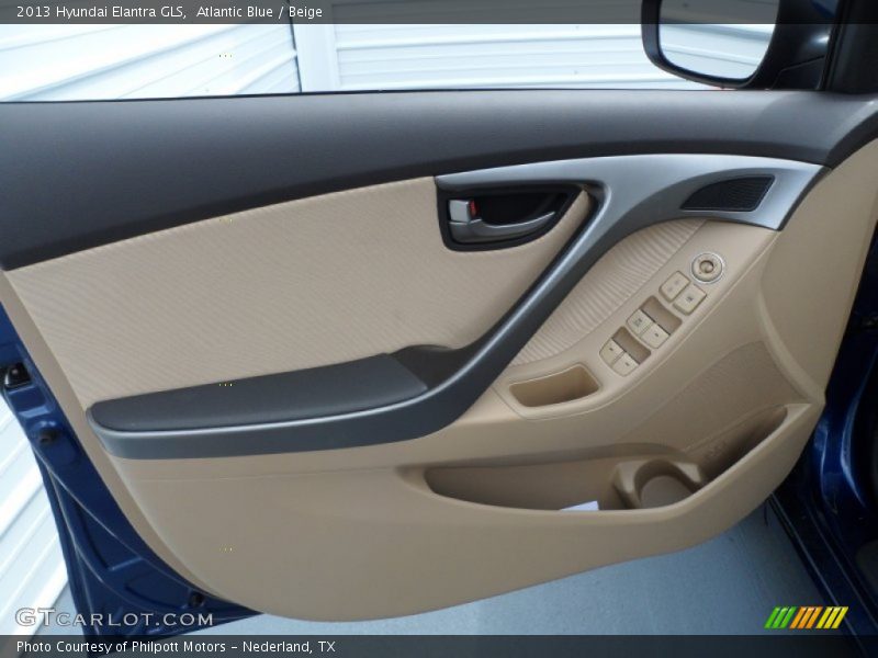 Atlantic Blue / Beige 2013 Hyundai Elantra GLS