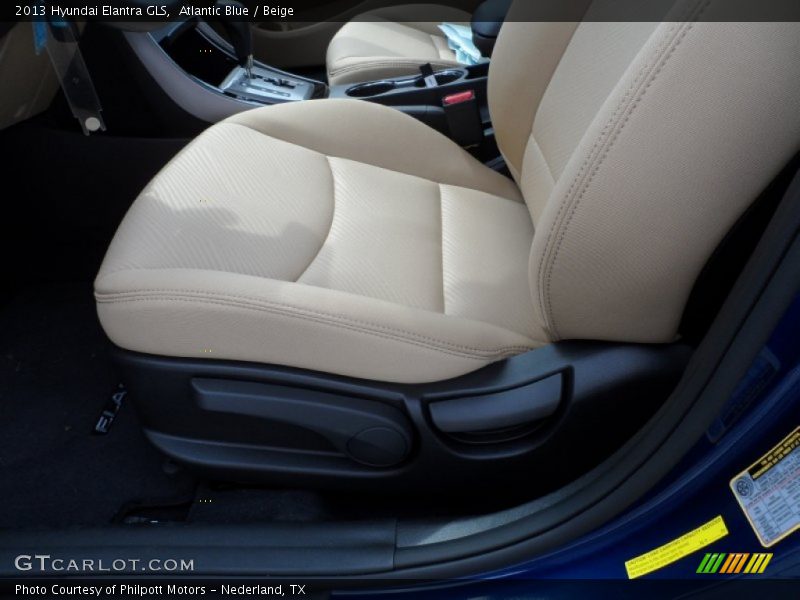 Atlantic Blue / Beige 2013 Hyundai Elantra GLS
