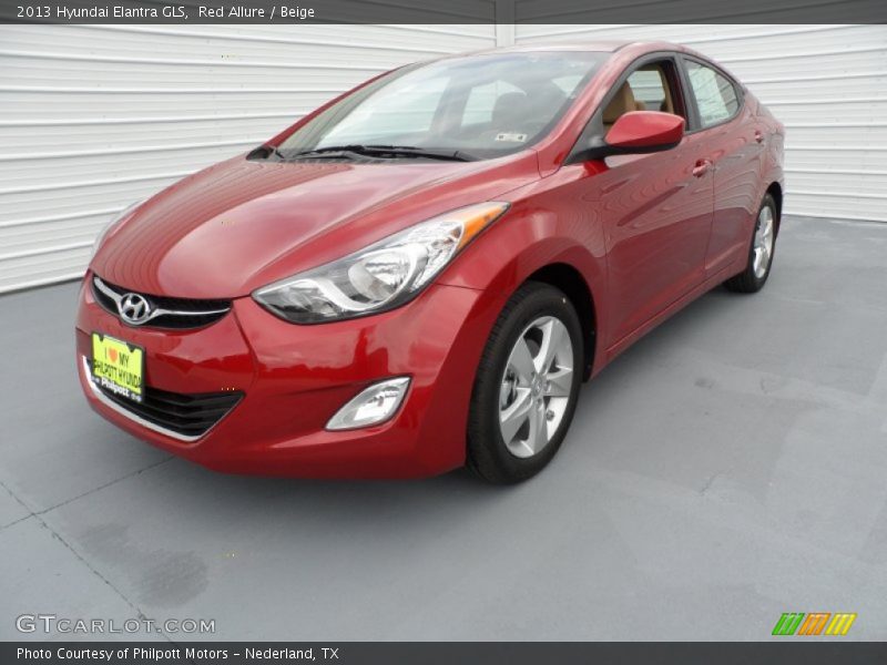 Red Allure / Beige 2013 Hyundai Elantra GLS