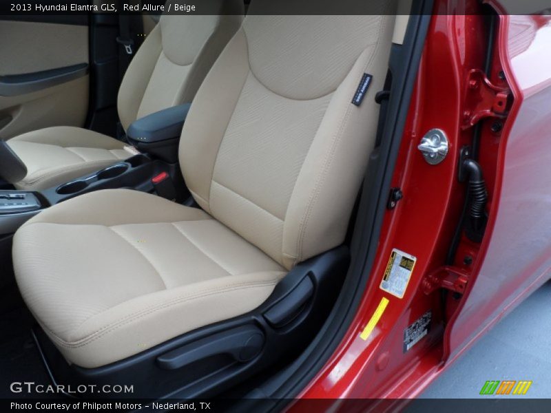 Red Allure / Beige 2013 Hyundai Elantra GLS