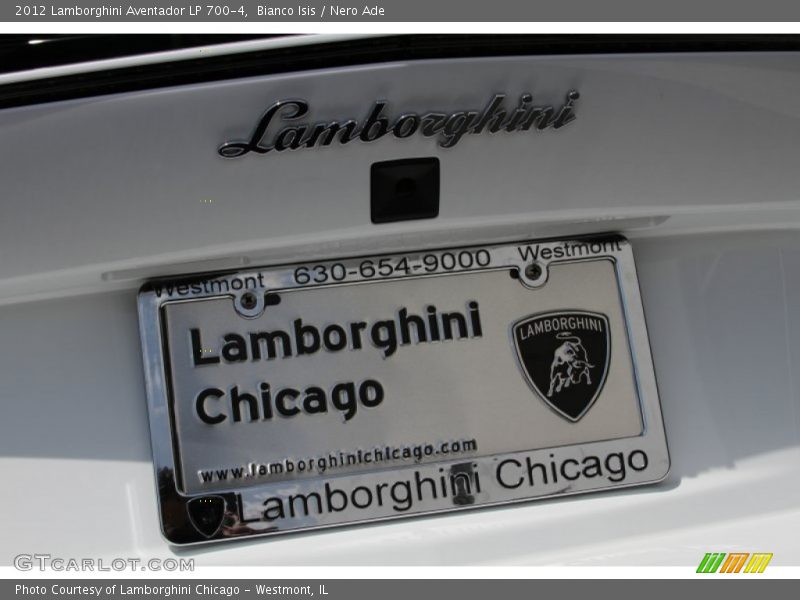Bianco Isis / Nero Ade 2012 Lamborghini Aventador LP 700-4