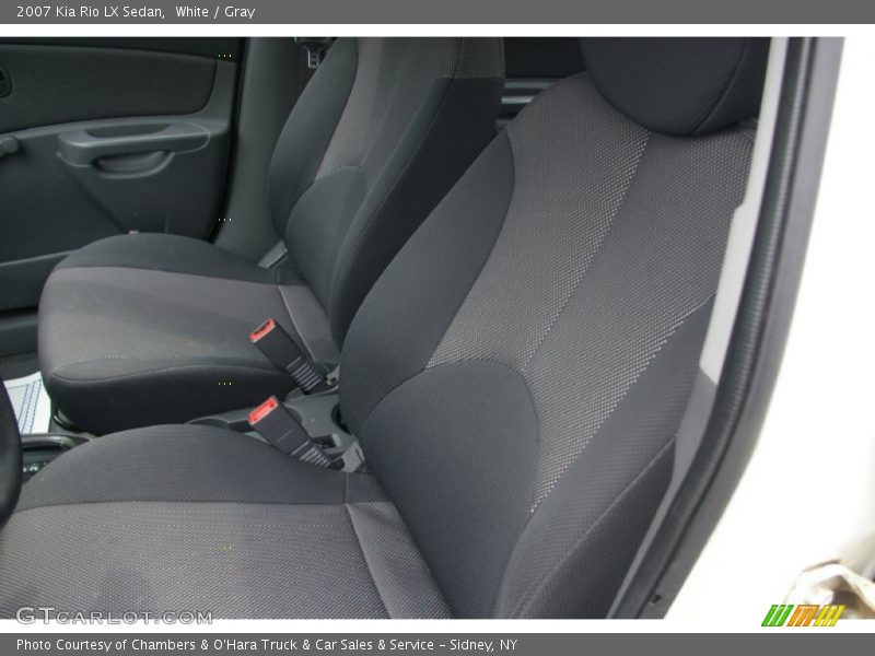 White / Gray 2007 Kia Rio LX Sedan