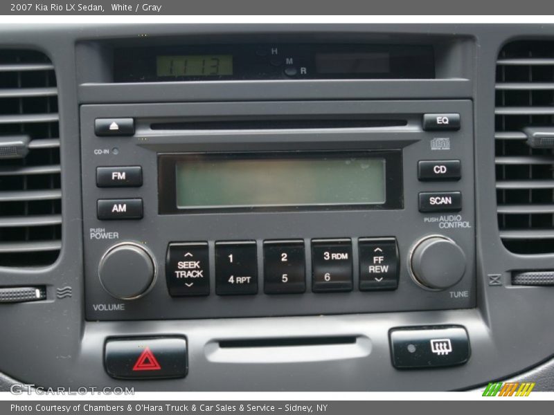 White / Gray 2007 Kia Rio LX Sedan