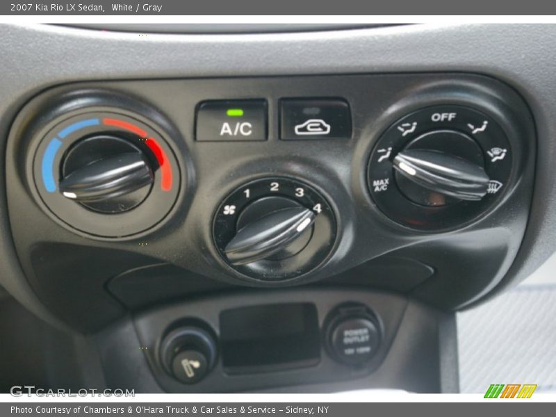 White / Gray 2007 Kia Rio LX Sedan
