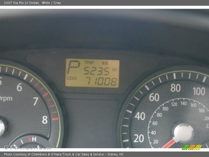 White / Gray 2007 Kia Rio LX Sedan