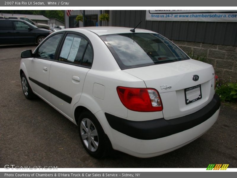 White / Gray 2007 Kia Rio LX Sedan