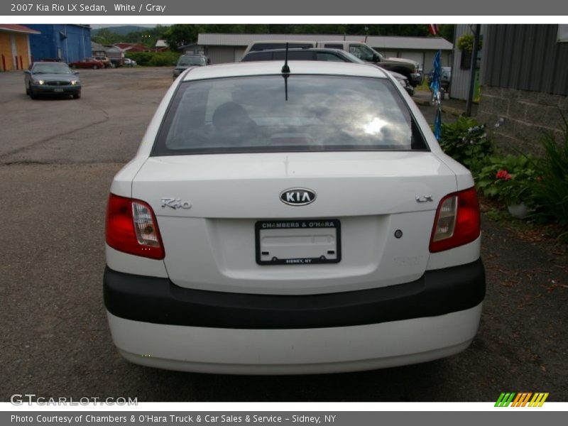 White / Gray 2007 Kia Rio LX Sedan