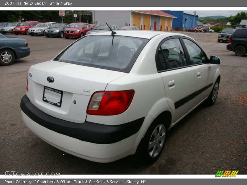 White / Gray 2007 Kia Rio LX Sedan