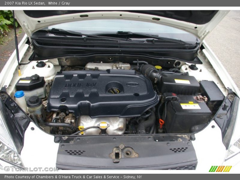 White / Gray 2007 Kia Rio LX Sedan
