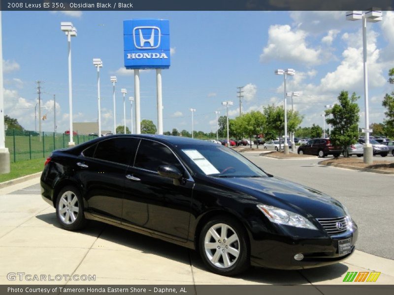 Obsidian Black / Black 2008 Lexus ES 350