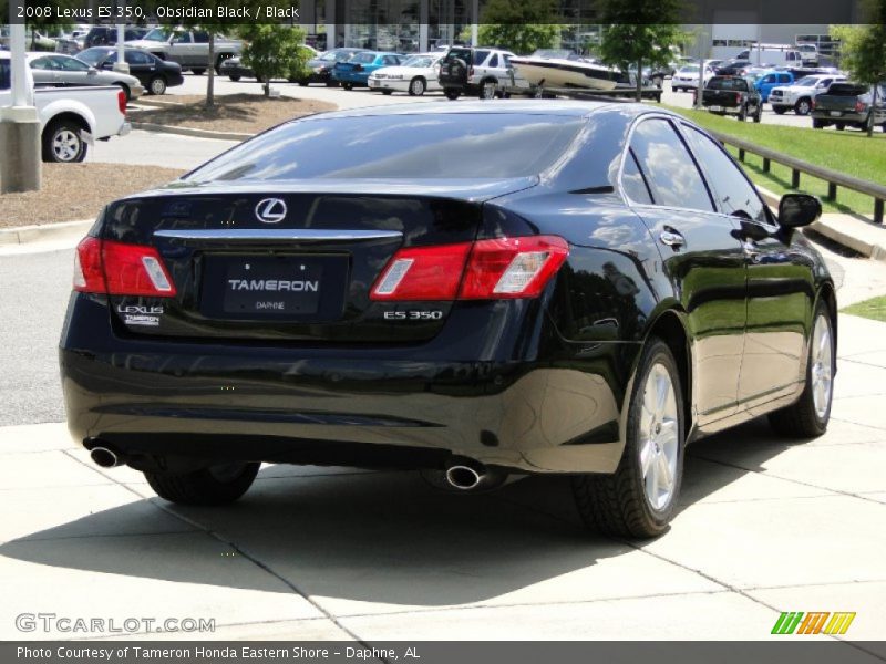 Obsidian Black / Black 2008 Lexus ES 350