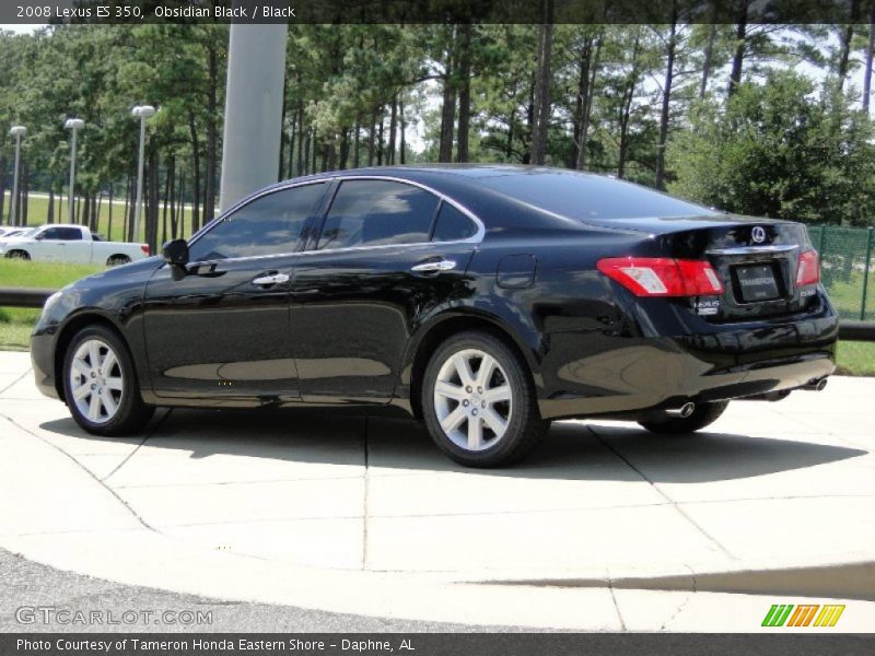 Obsidian Black / Black 2008 Lexus ES 350