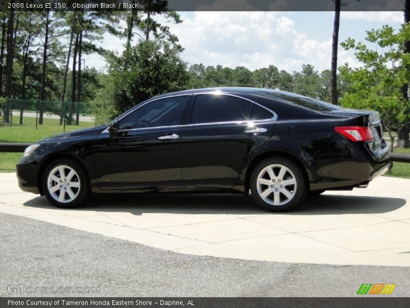 Obsidian Black / Black 2008 Lexus ES 350