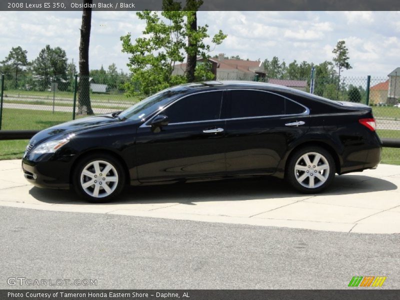 Obsidian Black / Black 2008 Lexus ES 350