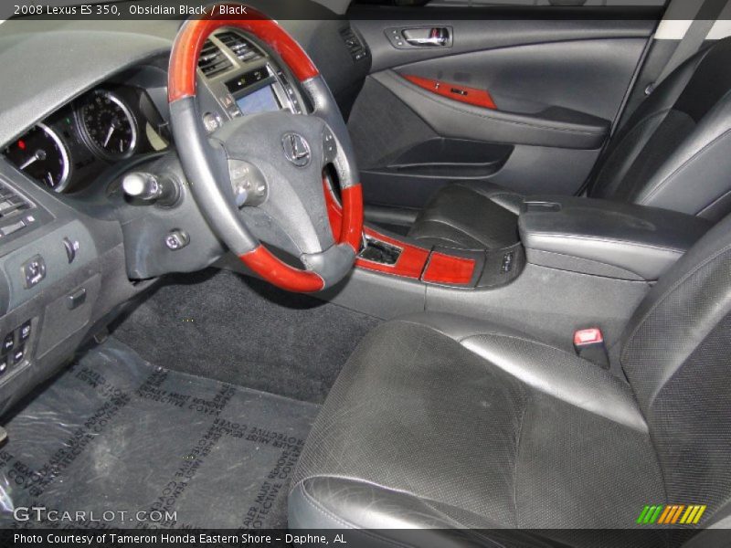 Obsidian Black / Black 2008 Lexus ES 350