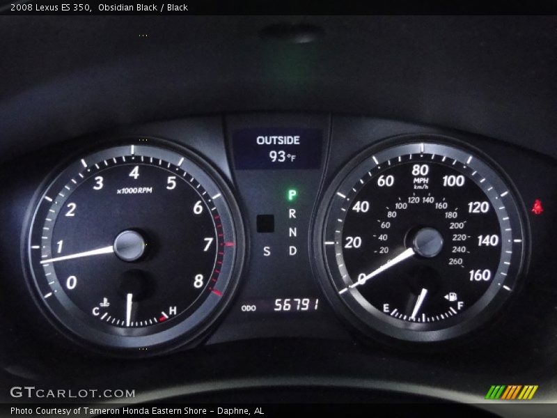 Obsidian Black / Black 2008 Lexus ES 350