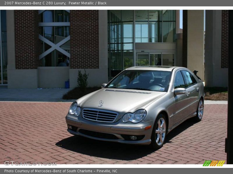 Pewter Metallic / Black 2007 Mercedes-Benz C 280 Luxury
