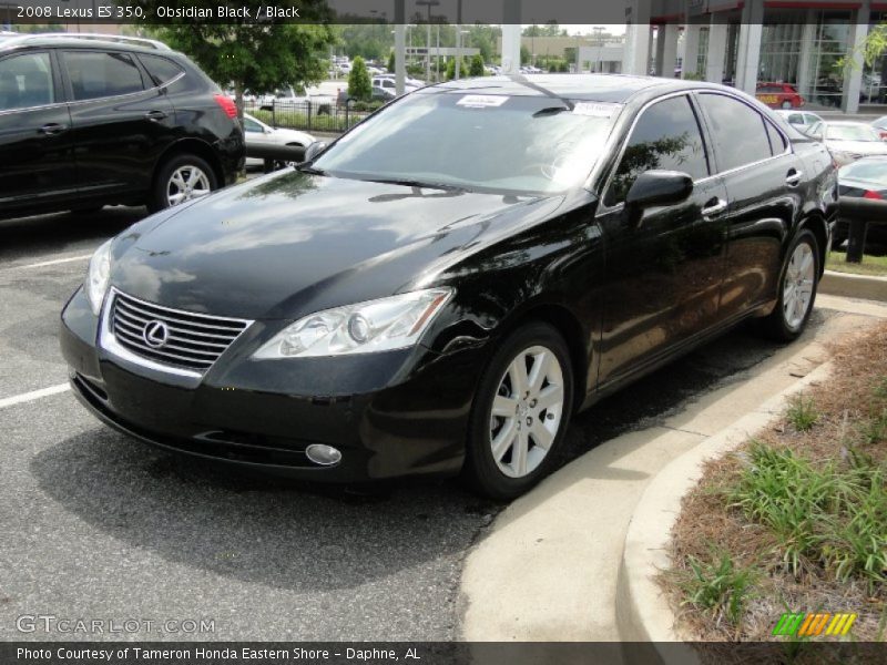 Obsidian Black / Black 2008 Lexus ES 350