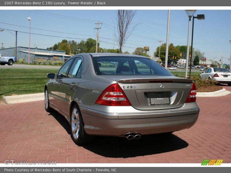 Pewter Metallic / Black 2007 Mercedes-Benz C 280 Luxury