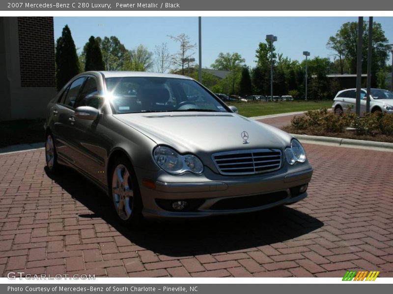 Pewter Metallic / Black 2007 Mercedes-Benz C 280 Luxury