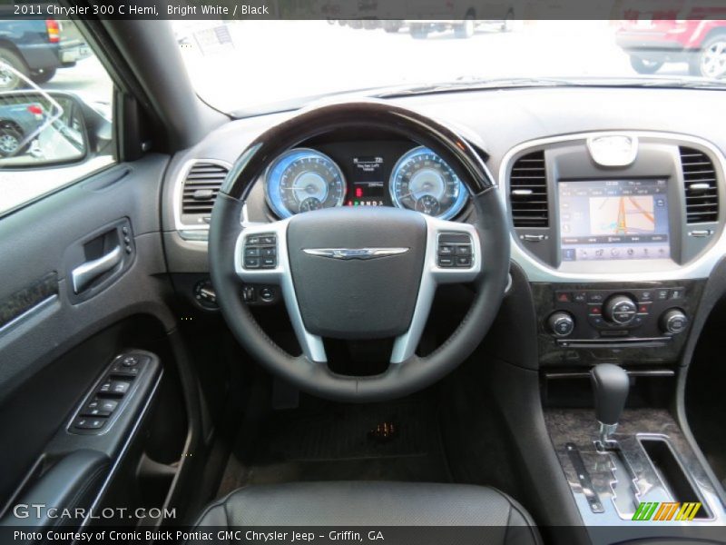 Bright White / Black 2011 Chrysler 300 C Hemi