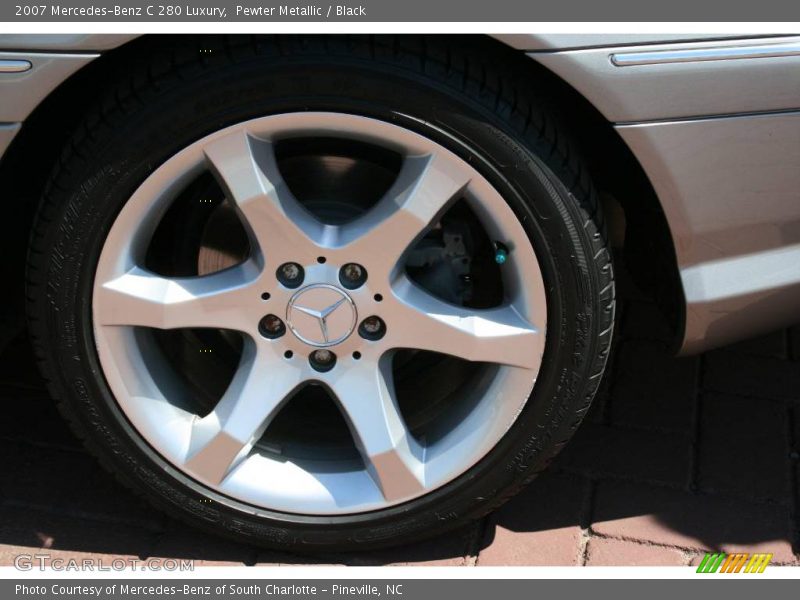 Pewter Metallic / Black 2007 Mercedes-Benz C 280 Luxury