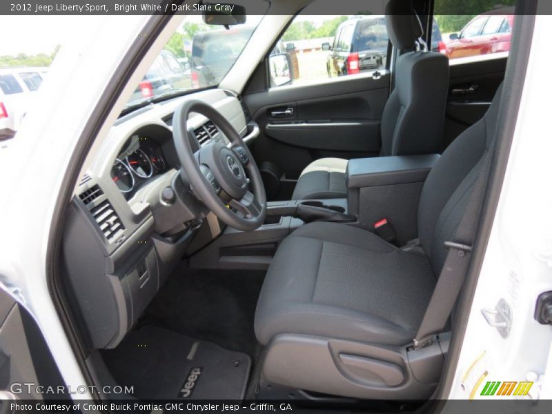 Bright White / Dark Slate Gray 2012 Jeep Liberty Sport