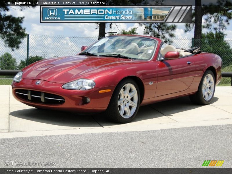 Carnival Red / Cashmere 2000 Jaguar XK XK8 Convertible