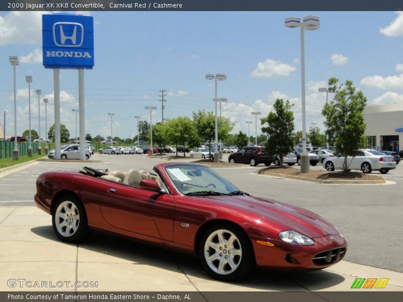 Carnival Red / Cashmere 2000 Jaguar XK XK8 Convertible